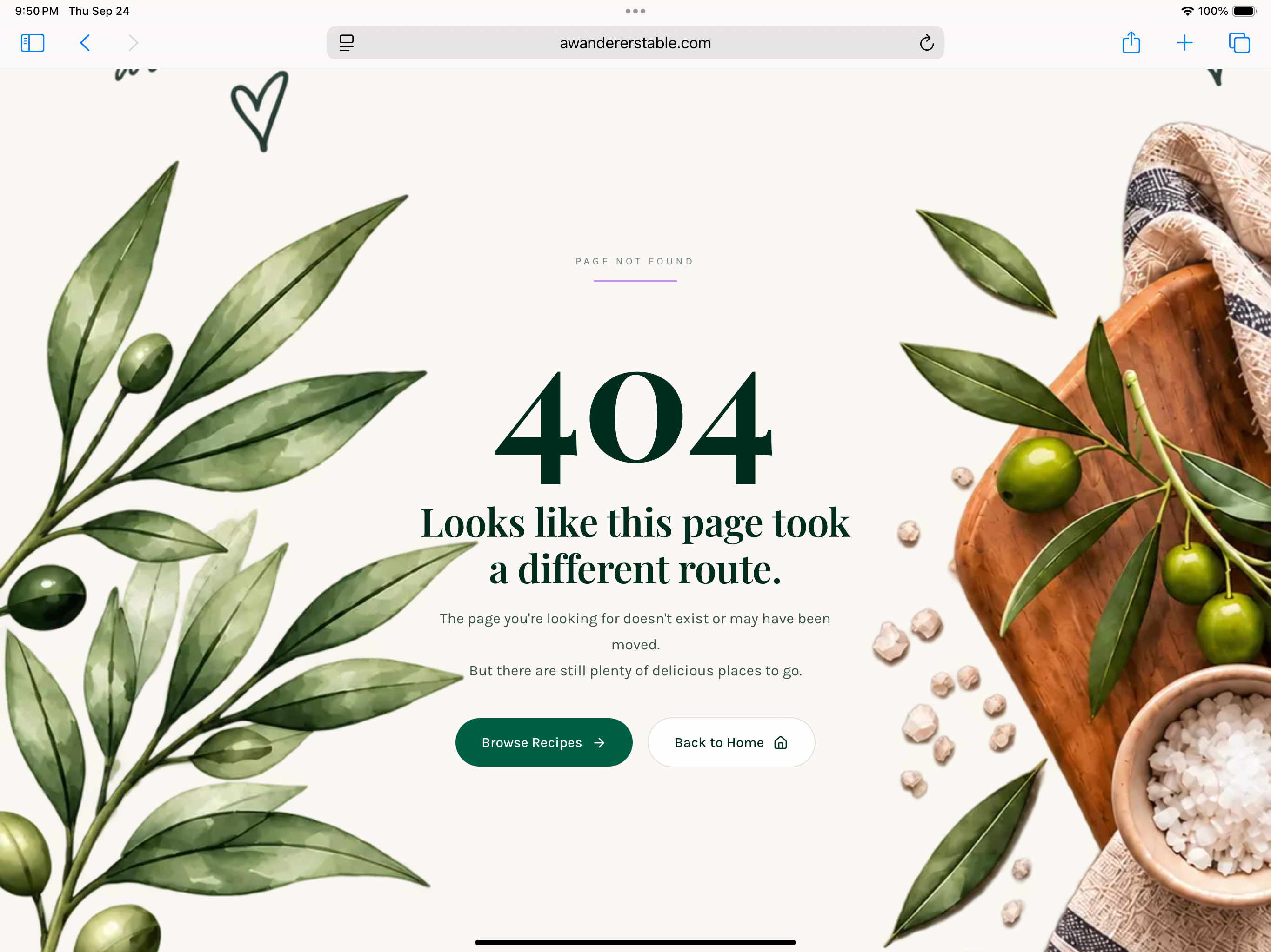 404 page